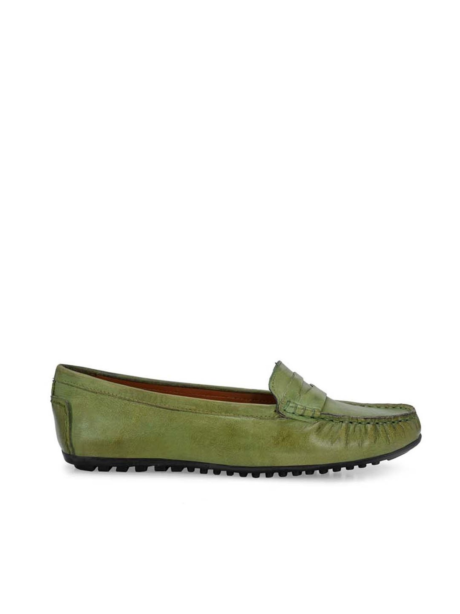 Carlo Romano Women's Green Casual Loafers