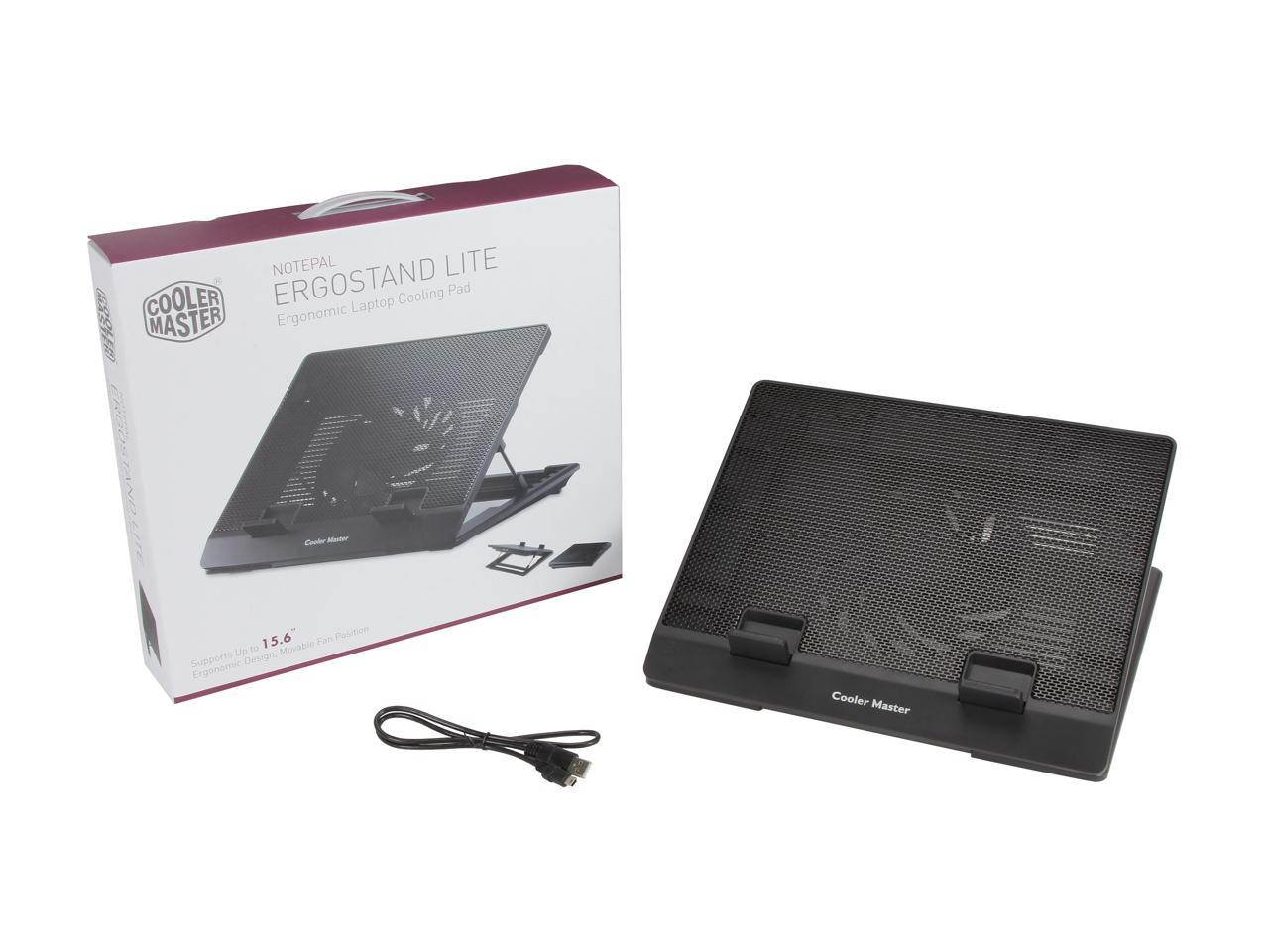 Cooler Master S100 NotePal ErgoStand Lite - Adjustable Laptop Cooling Stand with Movable Fan and 5 Ergonomic Height Settings