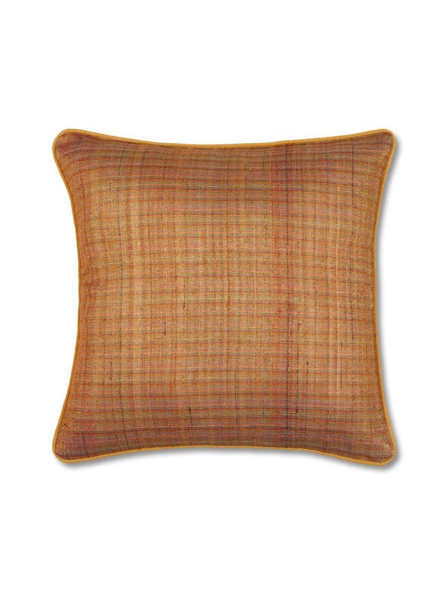 Fabindia Deeva -Tasar Yellow Silk Cushion Cover