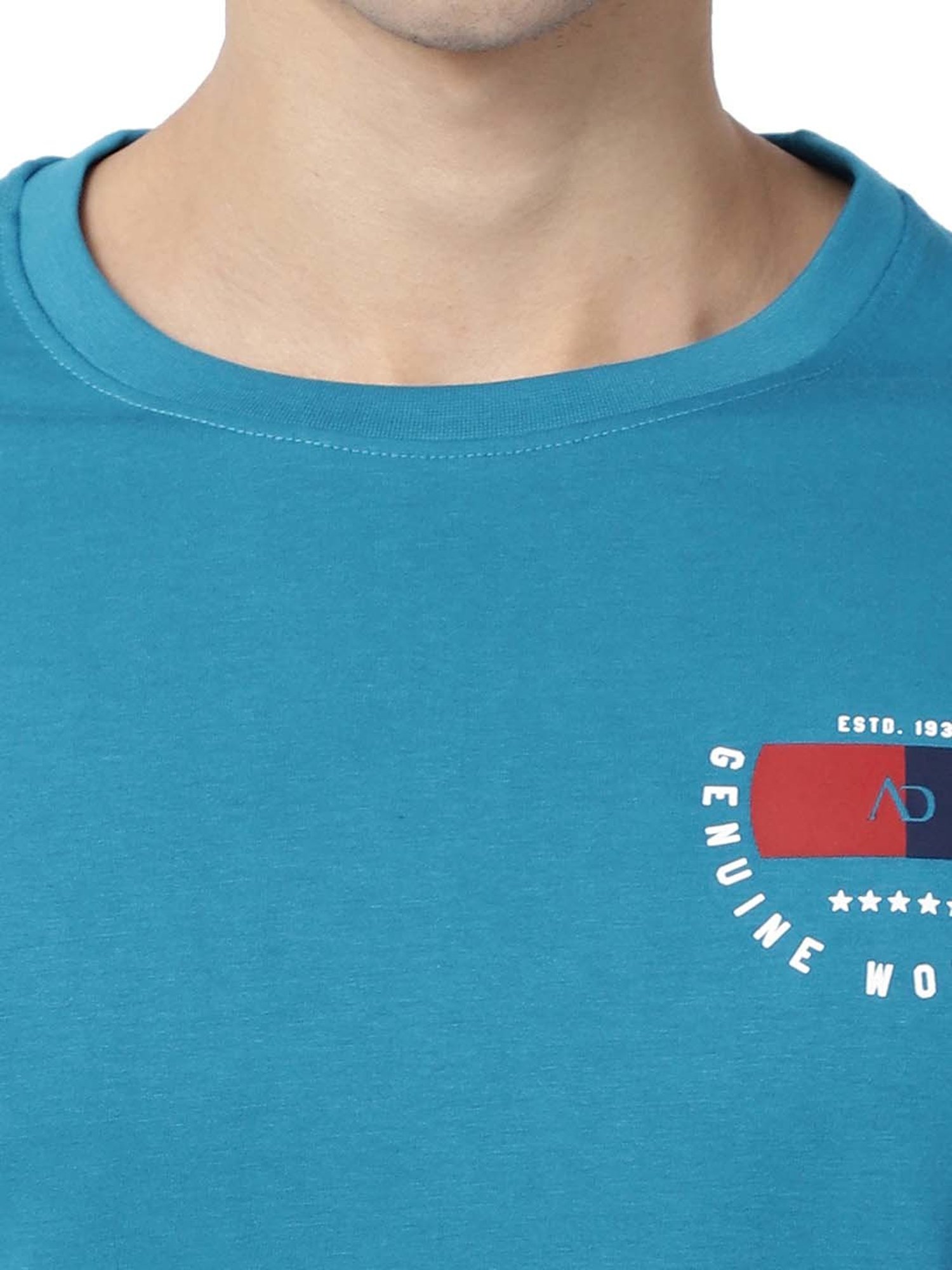 AD by Arvind Teal Crew T-Shirt