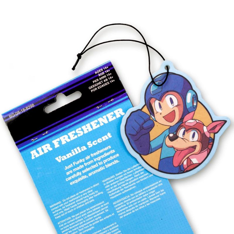 Just Funky Mega Man and Rush Air Freshener | Vanilla Scented | Mega Man Legacy Collection
