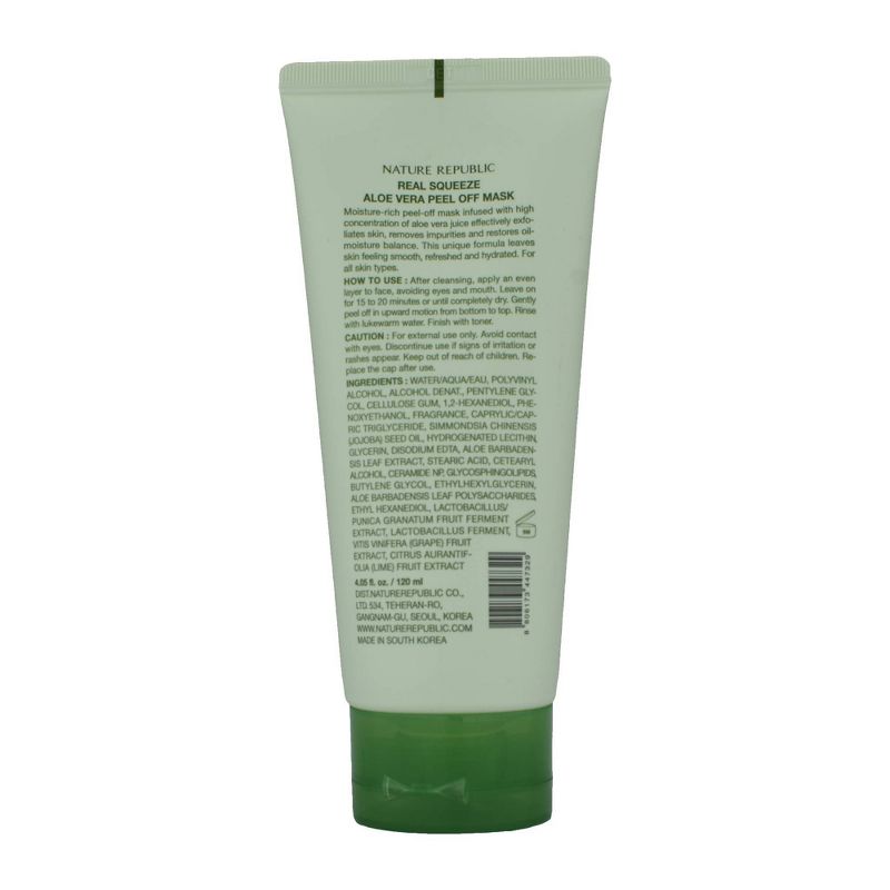 Nature Republic Real Squeeze Aloe Vera Peel Off Face Mask - 4.05 fl oz