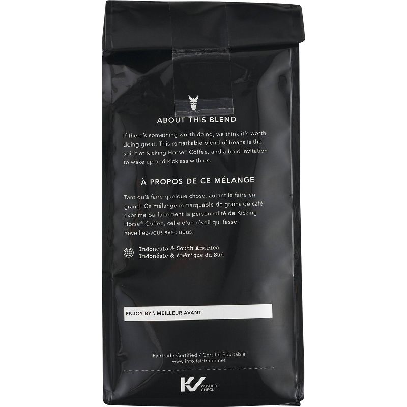 Kicking Horse Coffee Kick *** Dark Roast Fair Trade Certified Organic Ground Coffee - 10oz