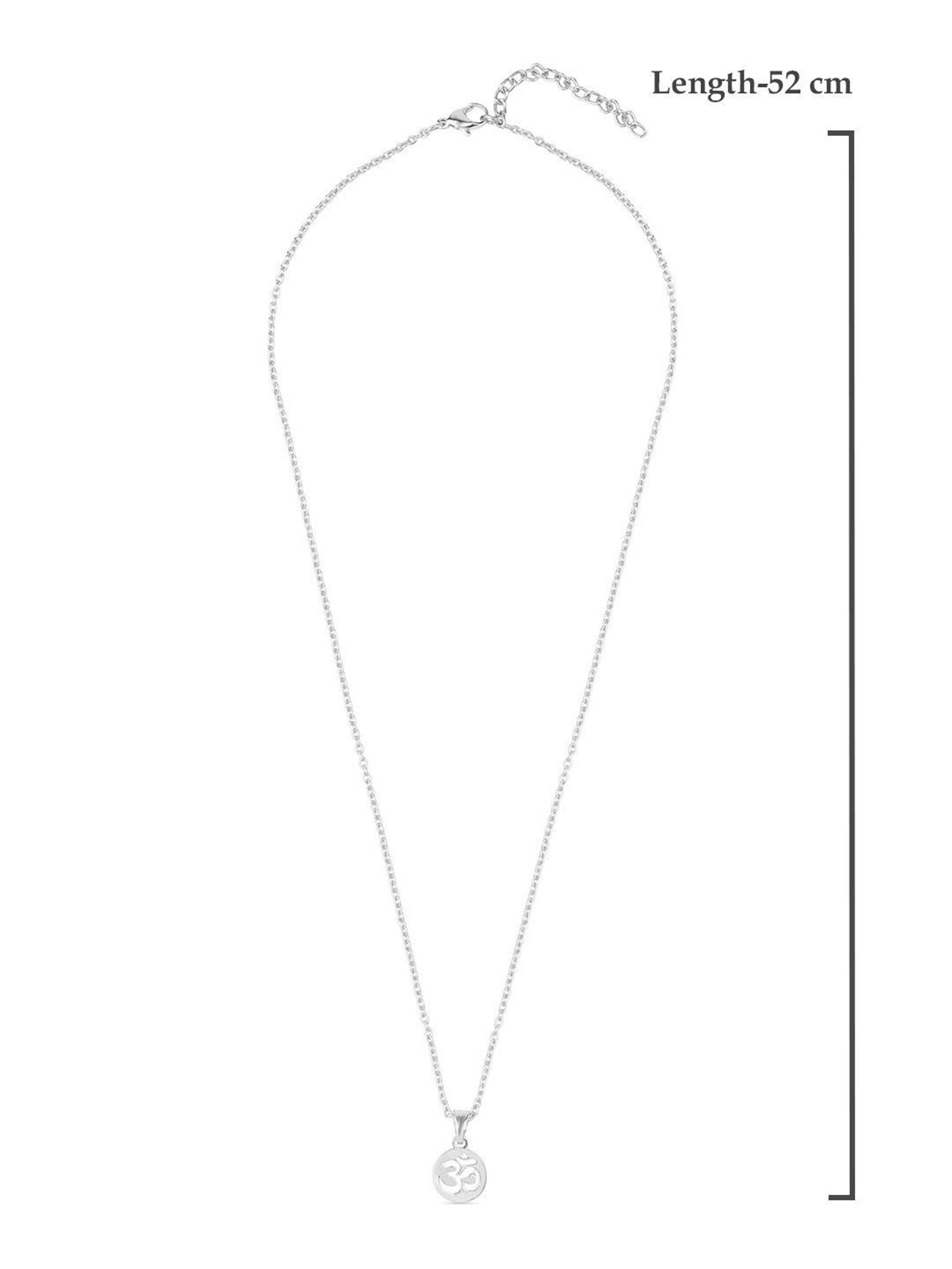 The Bro Code Silver-Plated Circular OM Pendant Necklace for Men