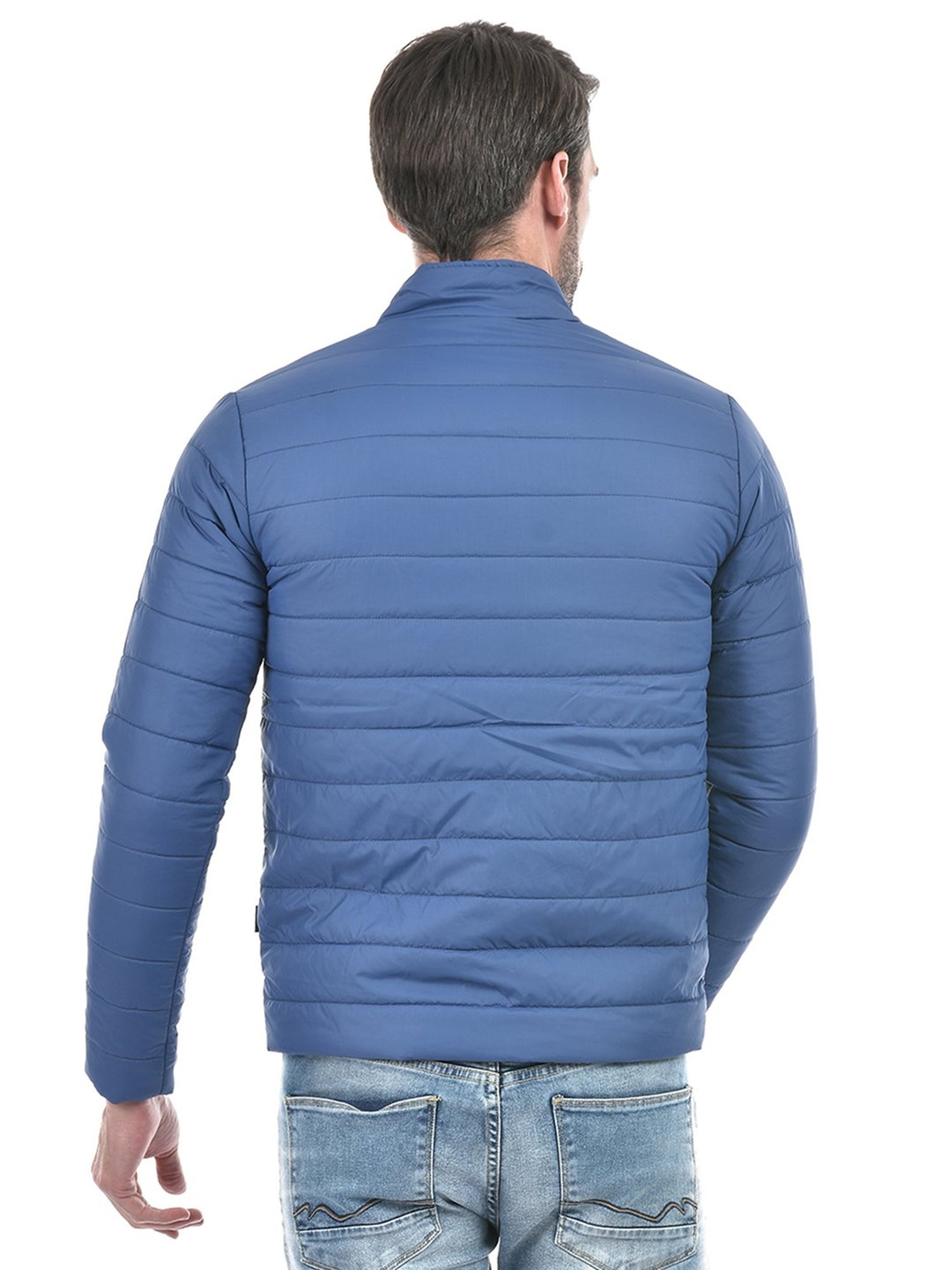 Integriti Blue & Black Regular Fit Reversible Jacket