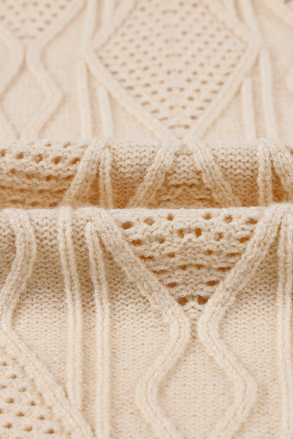 Khaki Star Pattern Drop Shoulder Sweater