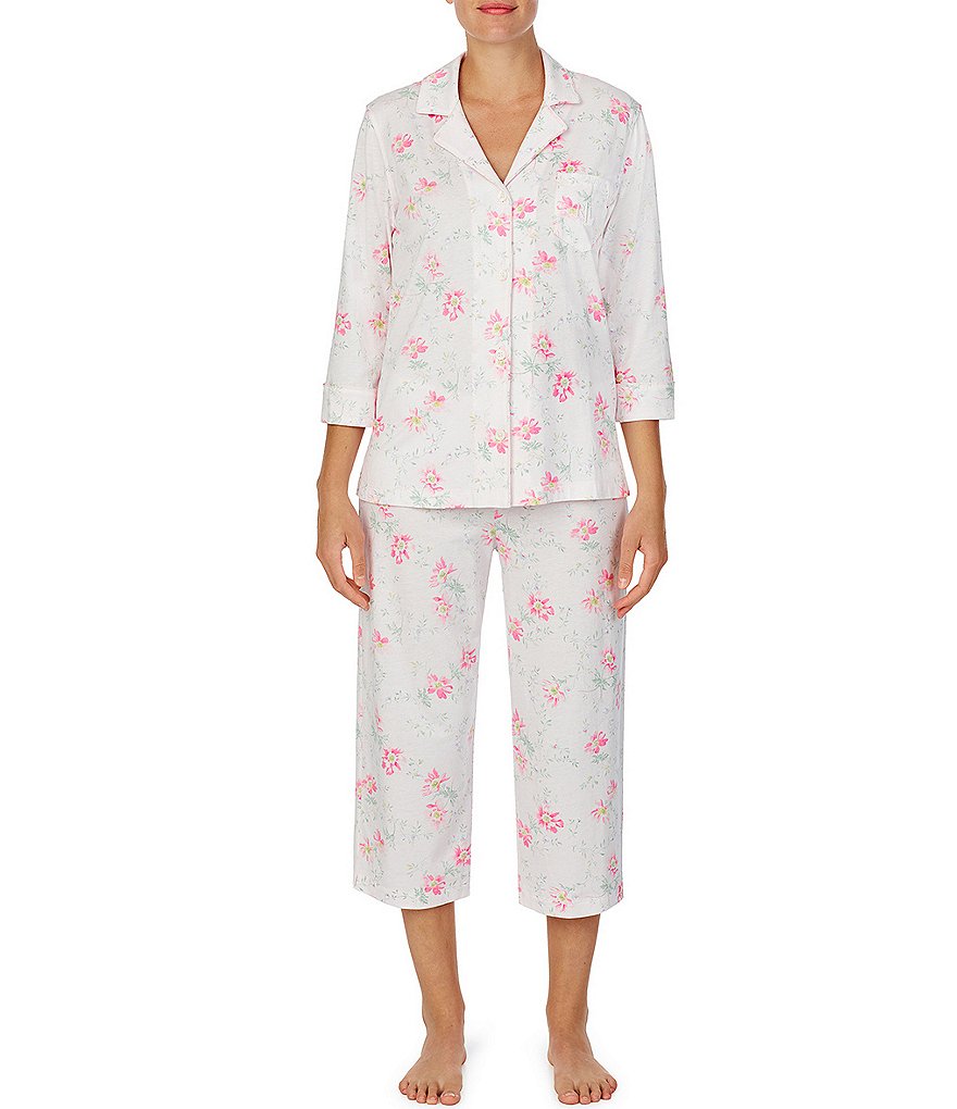 Lauren Ralph Lauren Floral Print Jersey Knit Coordinating Pajama Set