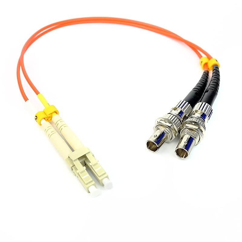 Fiber Optic Adapter Cable LC Male to ST Female Multimode 50125 Duplex