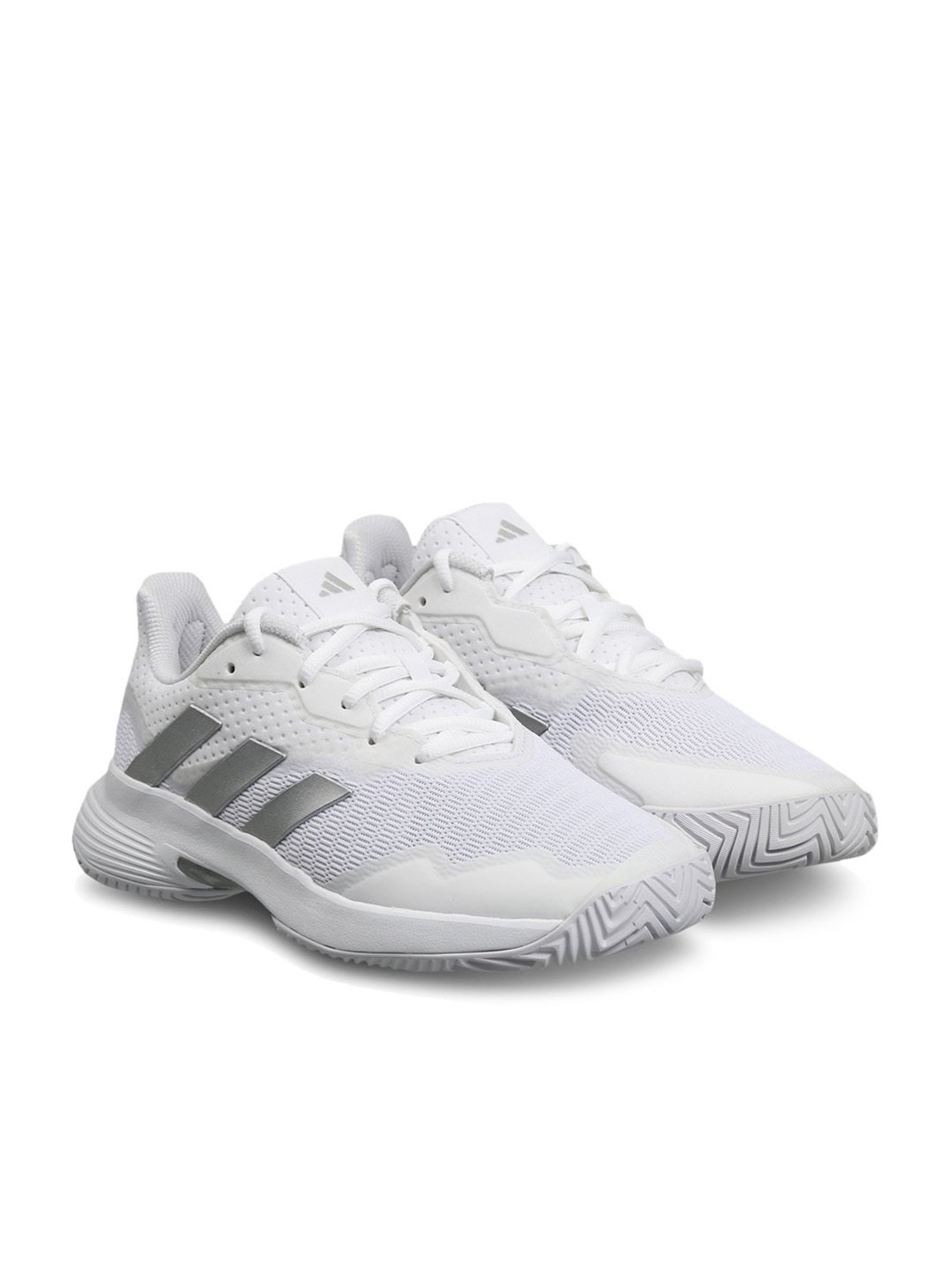 Adidas Women's CourtJam Control White Tennis Shoes