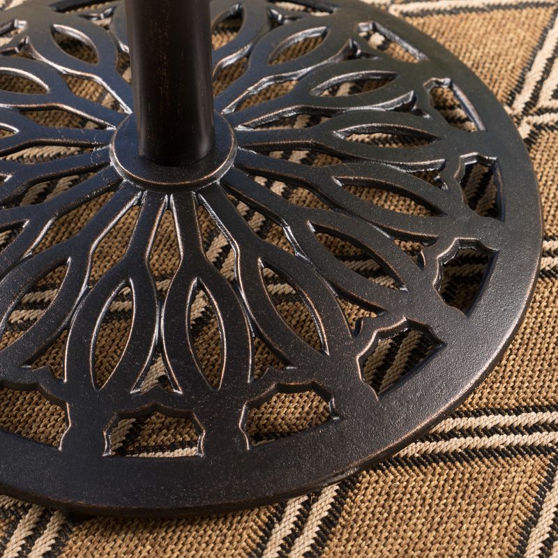 Arlana Round Cast Aluminum Bar Table - Shiny Copper - Christopher Knight Home