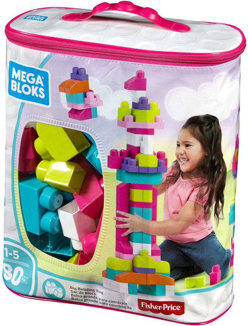 Mega Bloks First Builders Big Building Bag Construction Set - Pink
