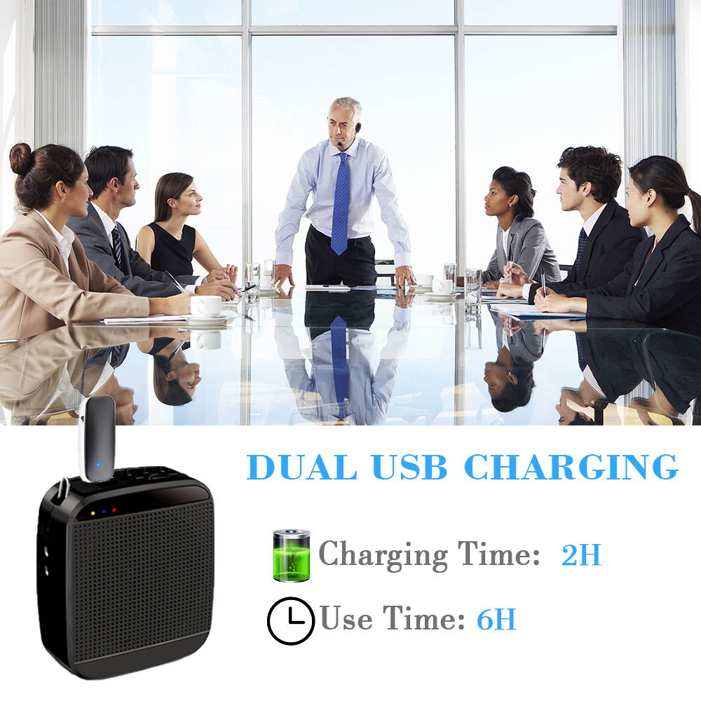 UHF Wireless Microphone Headset,Wireless Mic System, 160ft Range, Headphone Mic, 3.5mm/6.35mm Receiver for Fitness Instructor, Yoga, Speaker, Voice Amplifier, PA System