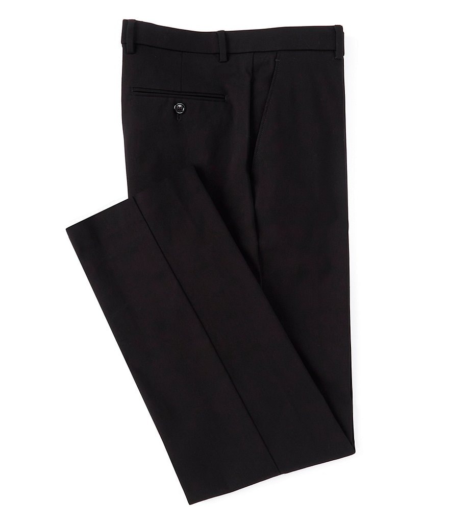 Hart Schaffner Marx Plaid Flat-Front Trouser Pants