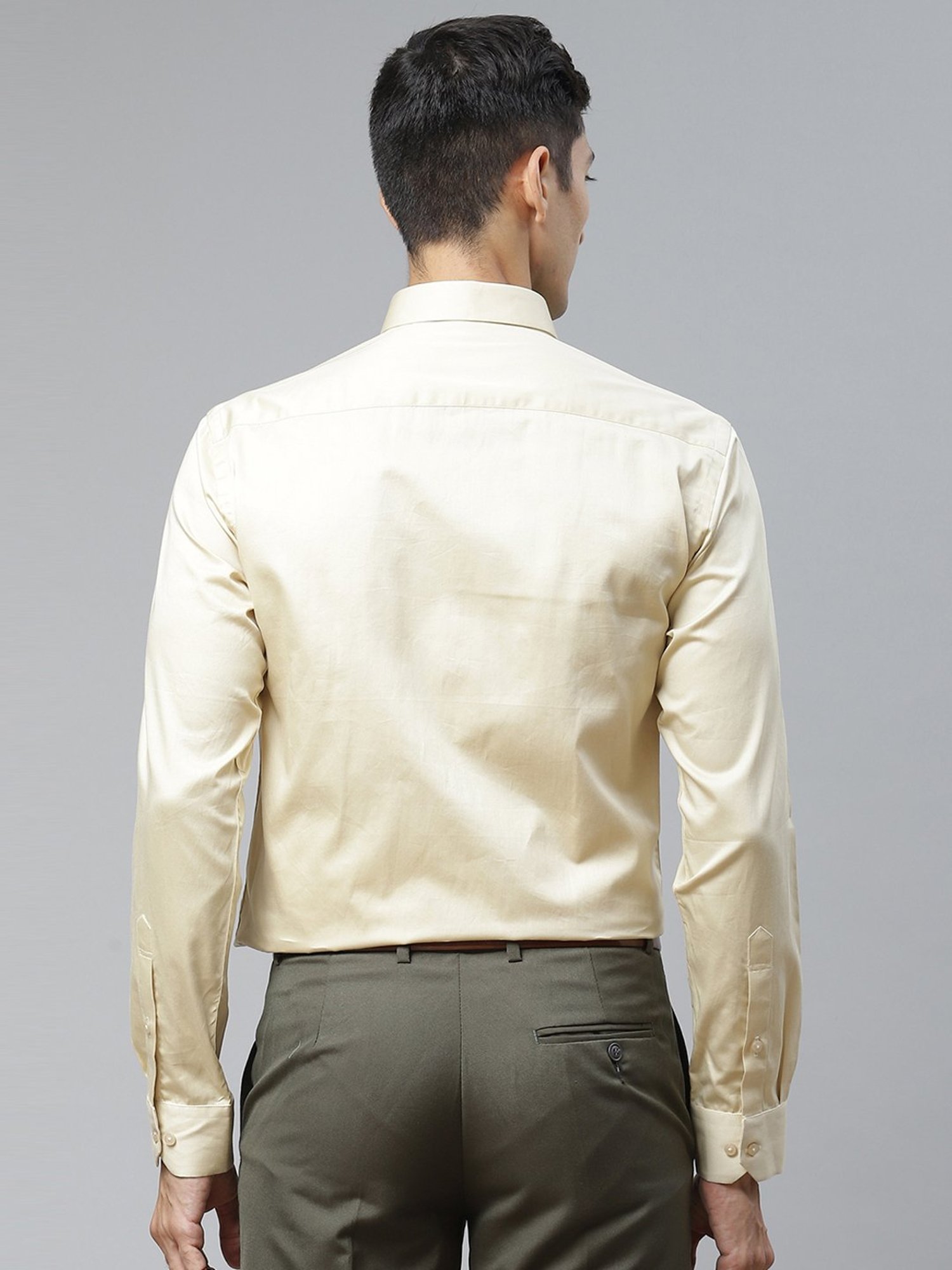 ManQ Beige Slim Fit Shirt