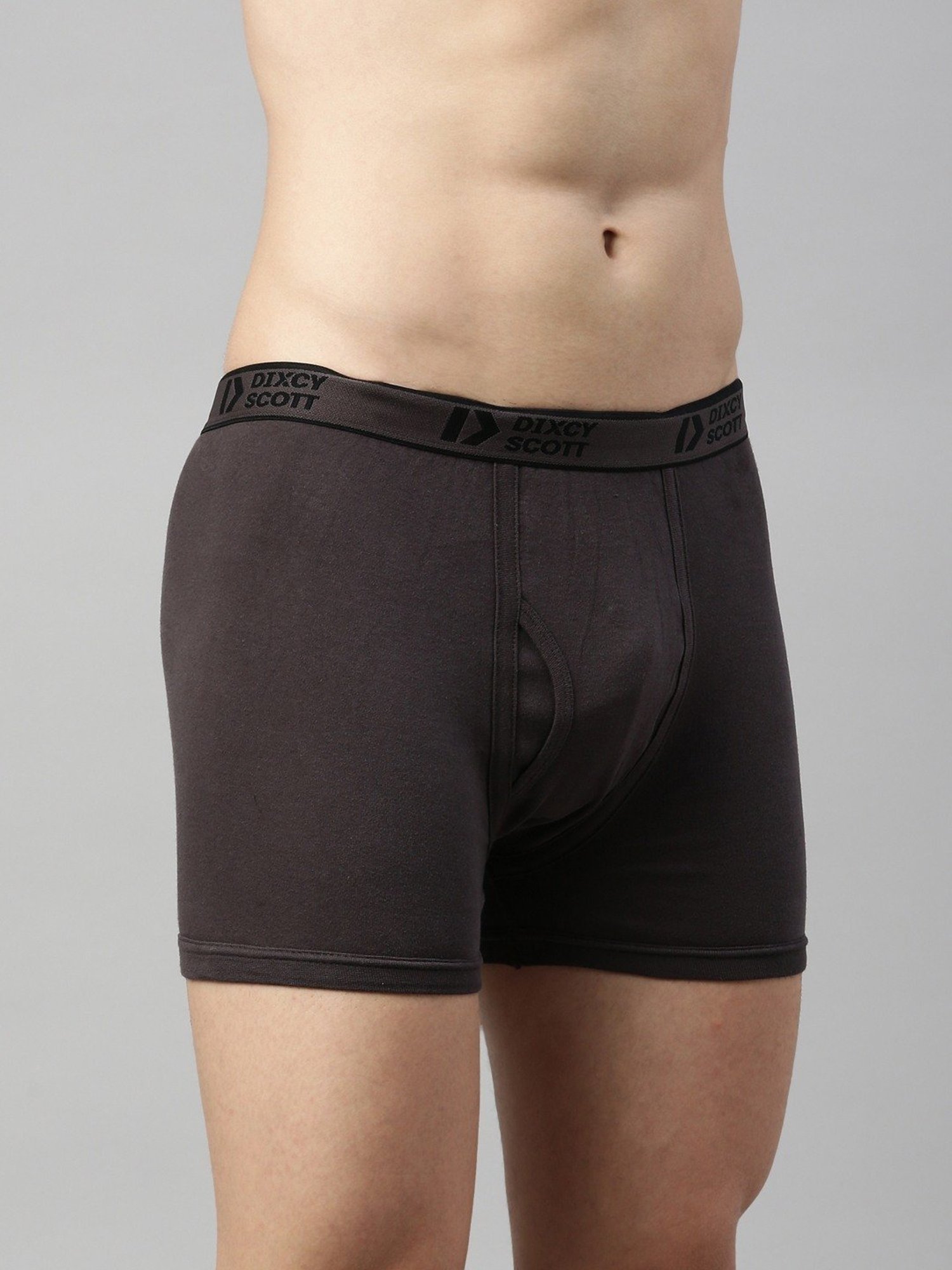 Dixcy Scott Originals Grey Cotton Regular Fit Trunks