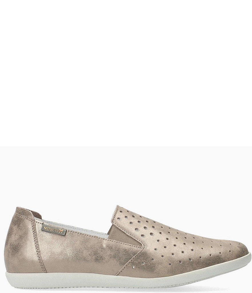 Mephisto Flat Perforated Leather Casual Shoes