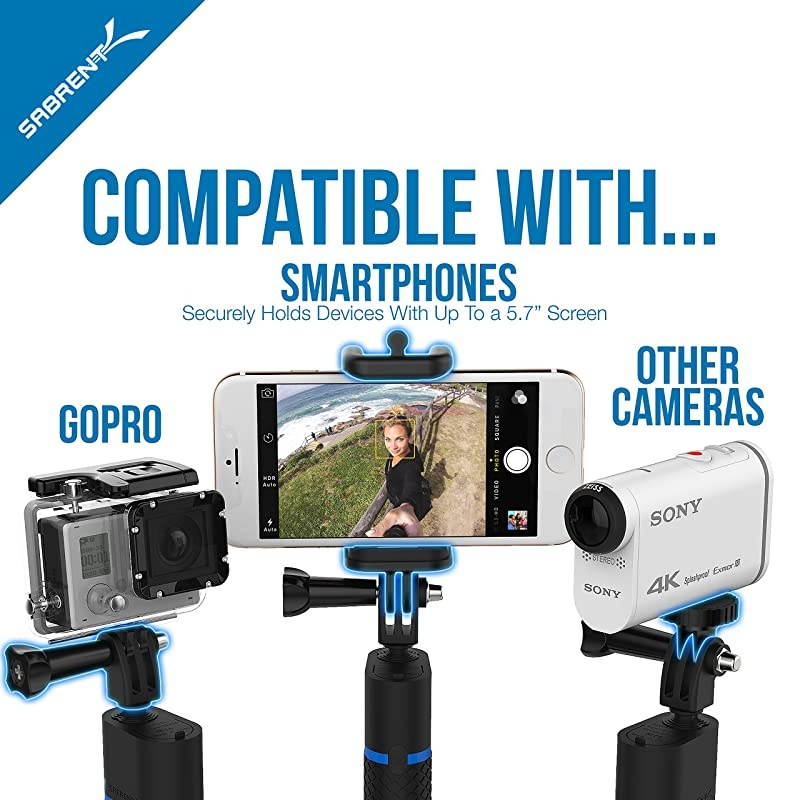 Bluetooth Selfie Stick with Builtin 5200mAh Battery Charger GRSSTK