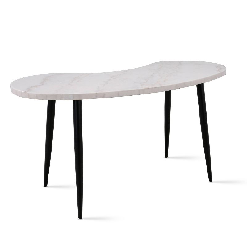 Kinsley Writing Desk Black/White - Steve Silver Co.