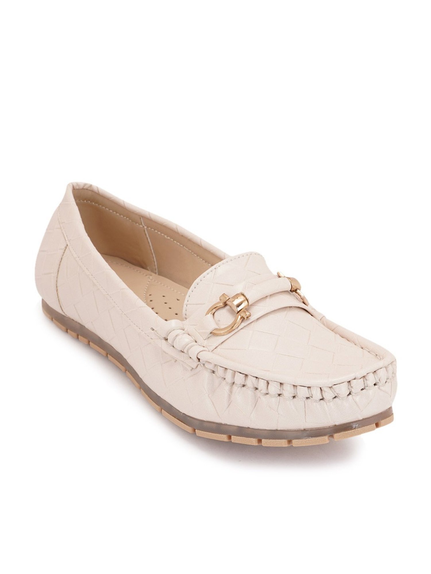 Scentra Women's Beige Casual Loafers