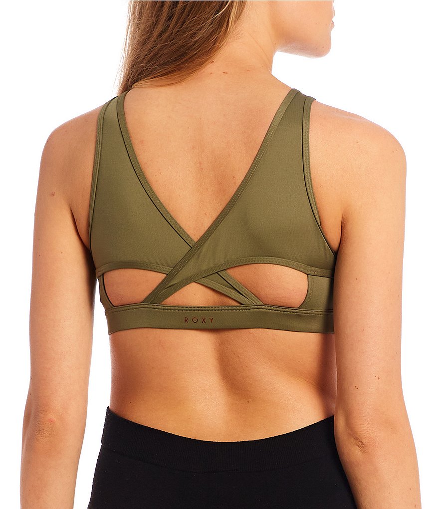 Roxy Mermaid Squad Printed Sports Bra