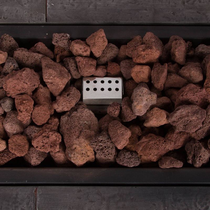 48" Sevilla Outdoor Propane Gas Fire Pit with Lava Rocks - Shine Company Inc.