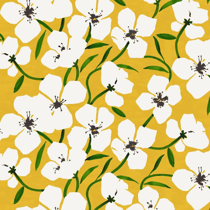 18" x 18" Outdoor Seat Cushion Anemone Field Goldenrod - Skyline Furniture