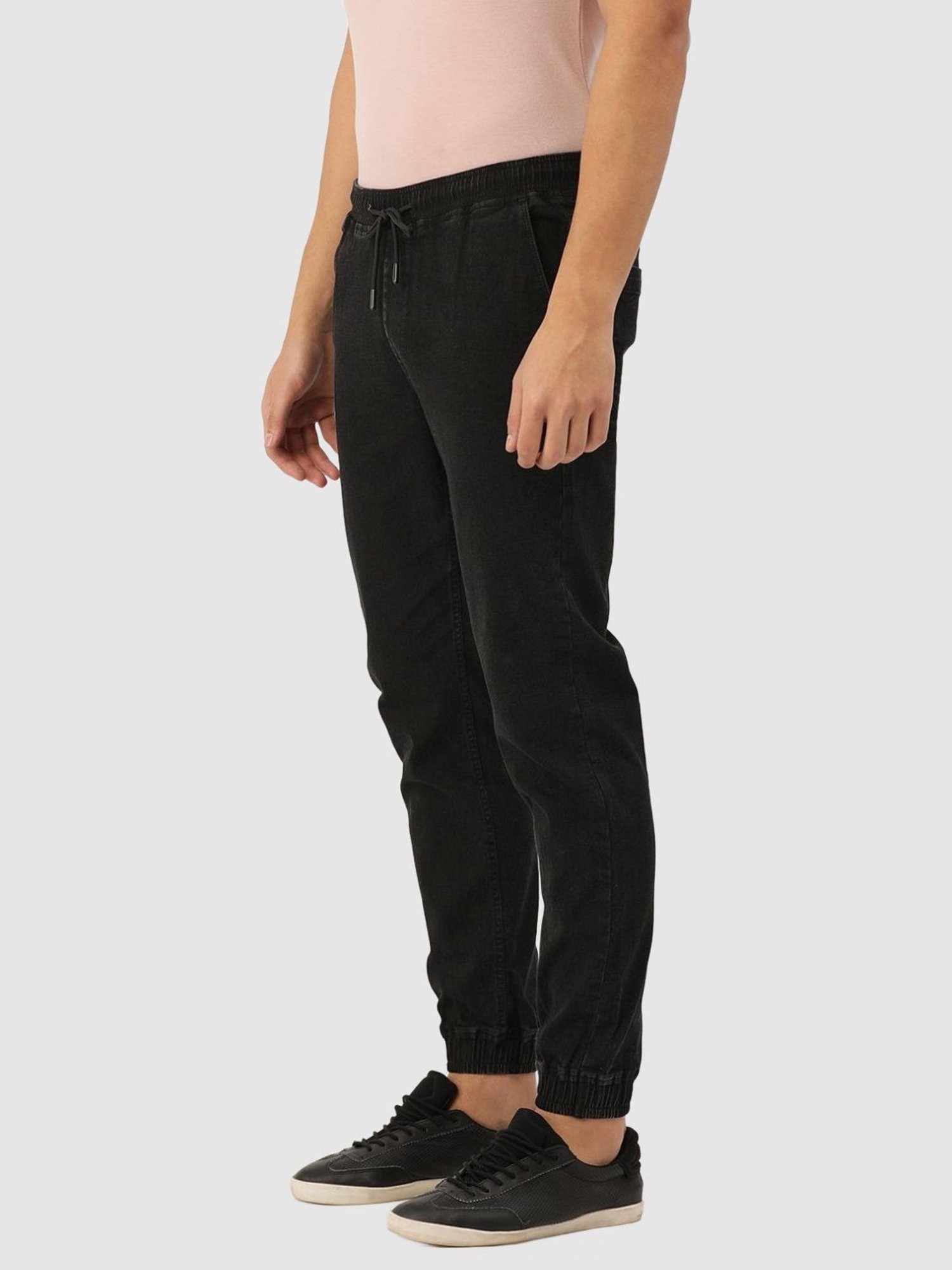 IVOC Black Regular Fit Jogger Jeans