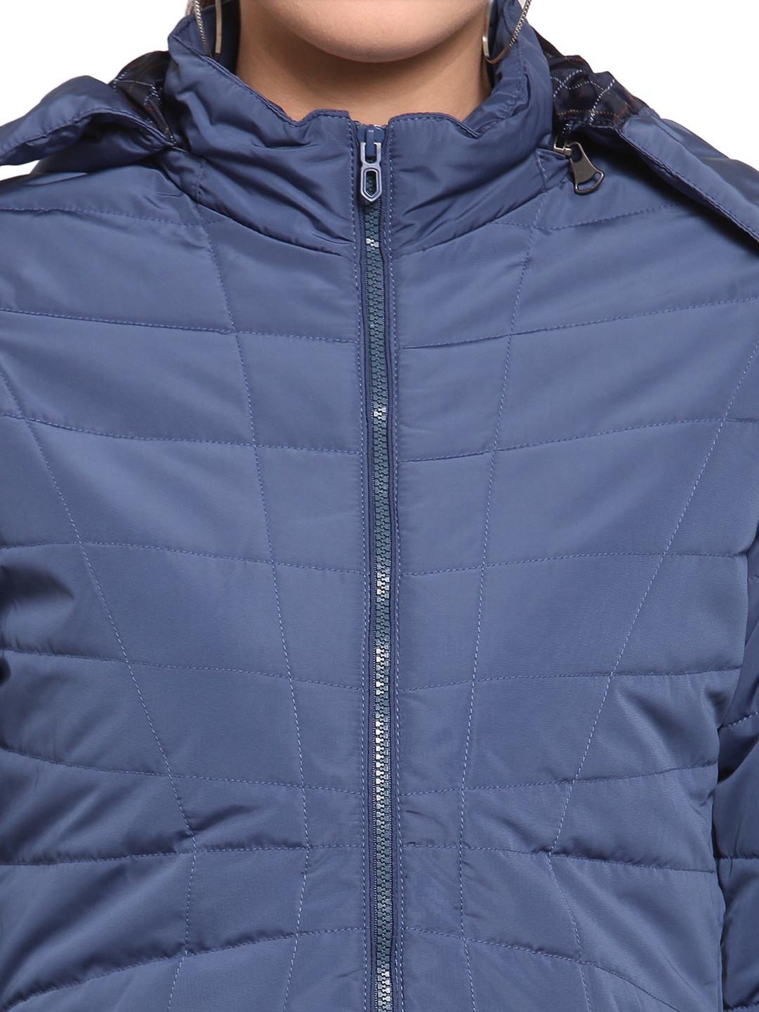 Juelle Blue Full Sleeves Hooded Jacket