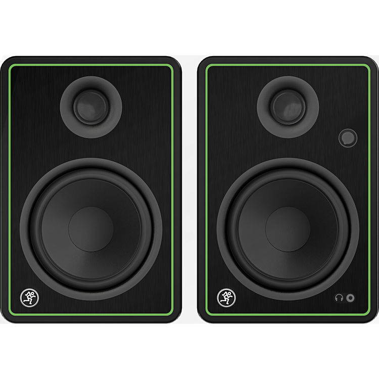 Mackie CR5-X Creative Reference Series 5" Multimedia Monitors (Pair) Bundle with Polsen Studio Monitor Headphones