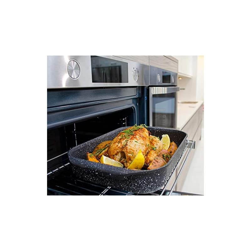 Lasagna Pan Kit Roasting Pan Set Bread Pan Kit, Casseroles Pans, Roaster Pan Kit Nonstick Bakeware Set, Non-stick Bread Baking Pans, 3 Pcs