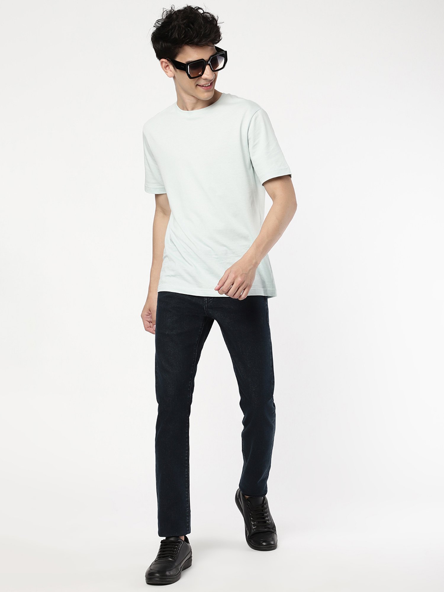 Passion Dark Blue Slim Fit Lightly Washed Jeans