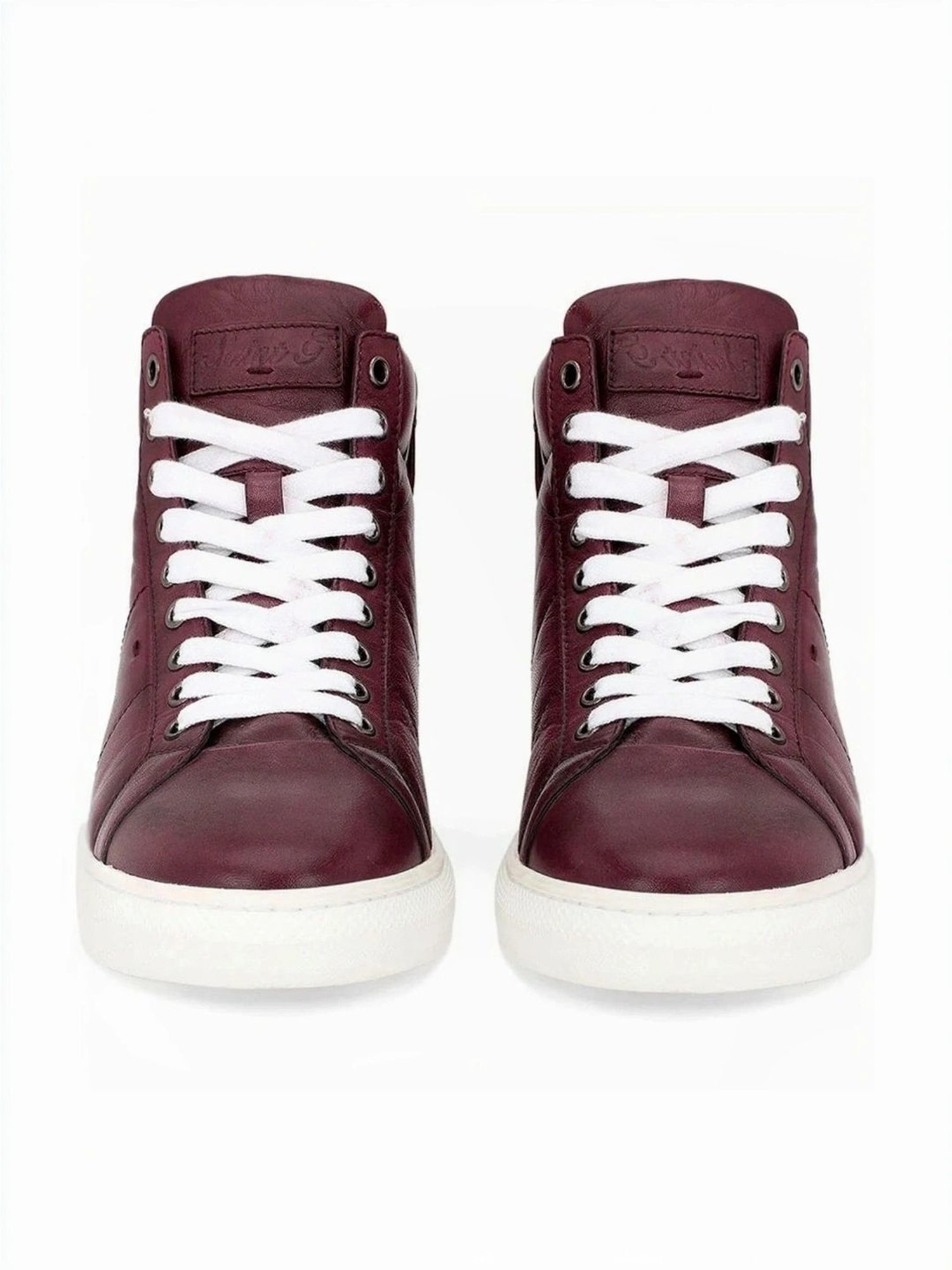 Saint G Men's Tesoro Burgundy Ankle High Sneakers