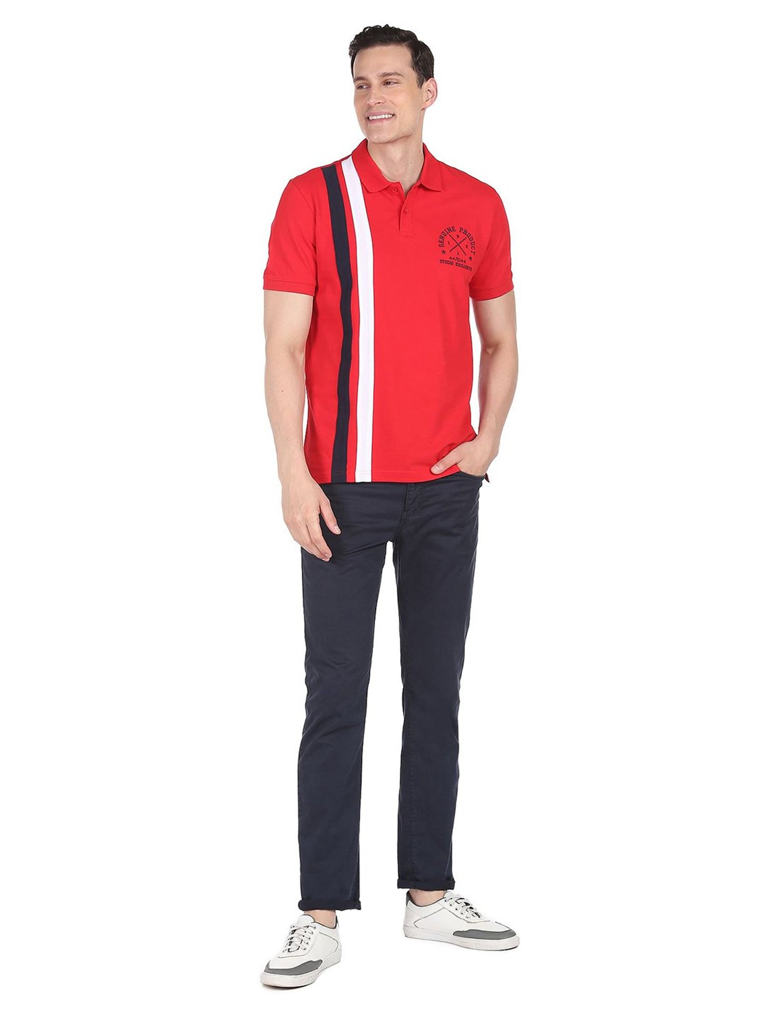 AD by Arvind Red Polo T-Shirt