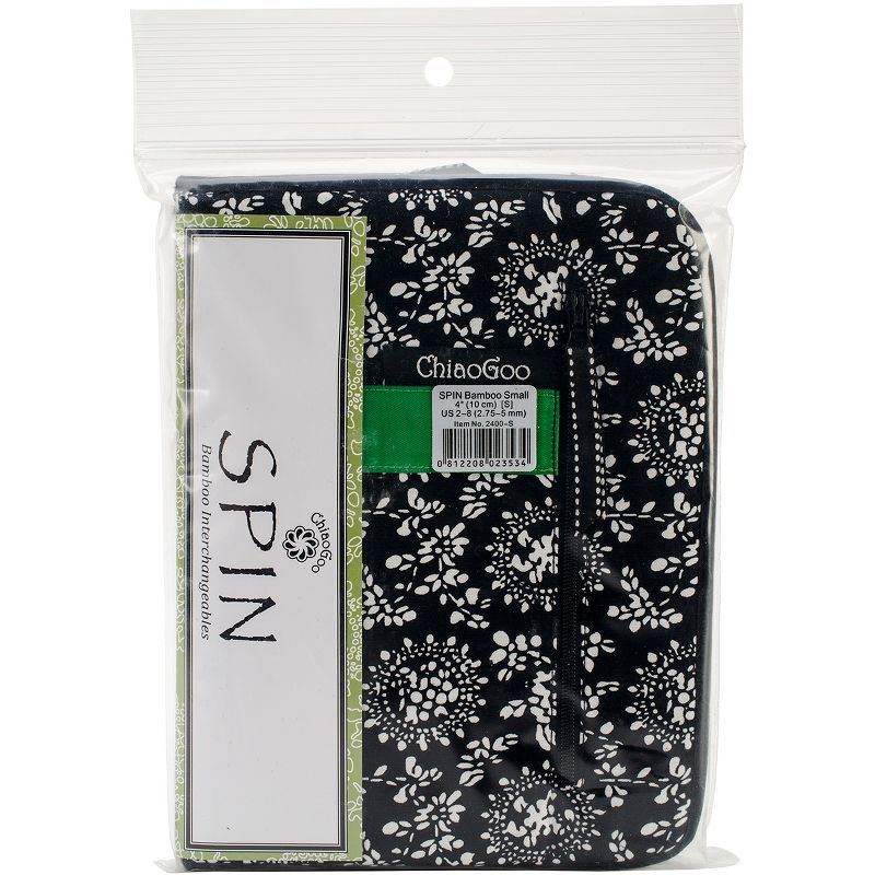 ChiaoGoo SPIN Bamboo Intchg Knitting Needle 4" Tip Set-Small