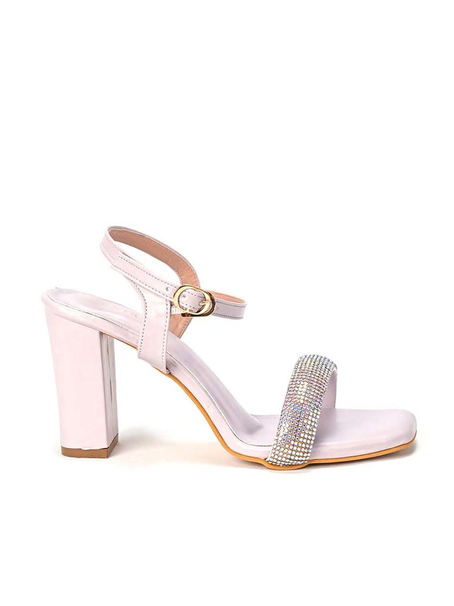 Scentra Women's Lavender Ankle Strap Sandals