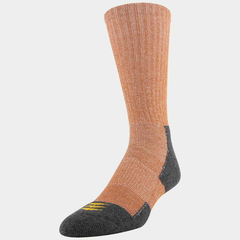 PowerSox Men's Workwear 6pk Crew Athletic Socks - Rust/Teal 6-12.5
