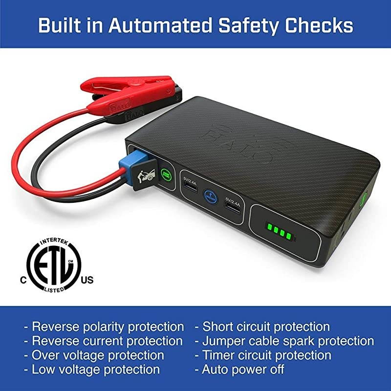 Bolt Wireless Laptop Power Bank 44400 mWh Portable Phone Laptop Charger Car Jump Starter with AC Outlet and Car Charger Rose Gold 114494