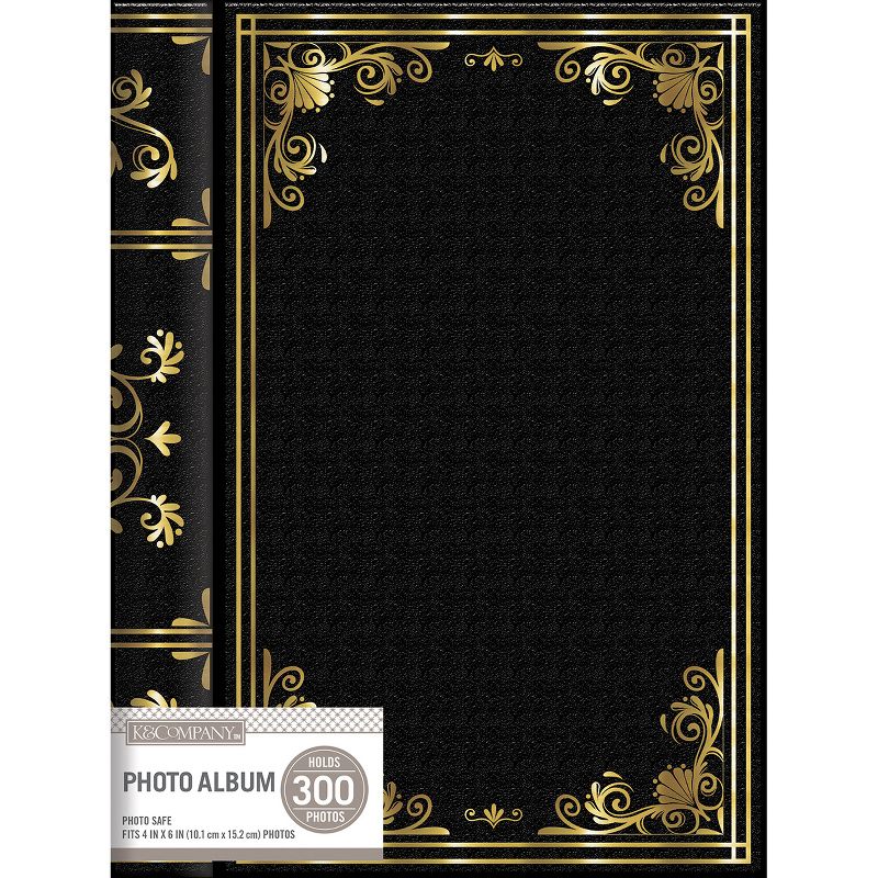 K&Company 3 Up Spiral Memo Photo Album 13"X9.5"-Black