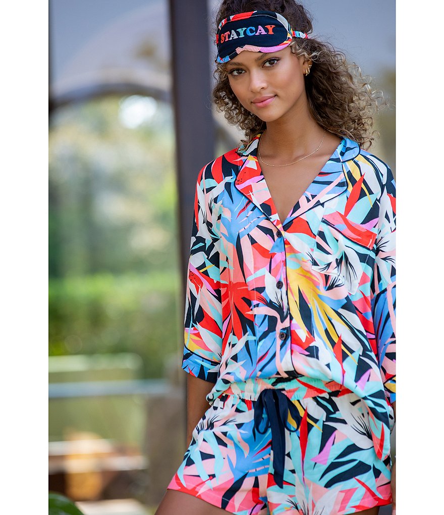 Cabernet Paisley Printed Woven Coordinating Pajama Set