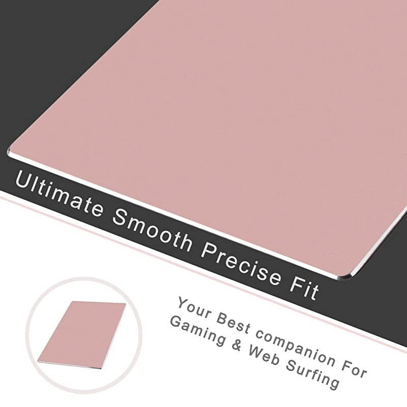 Mouse Pad  918 611 Gaming Aluminum Mouse Pad W NonSlip Rubber Base Micro Sand Blasting Aluminium Surface for Fast and Accurate Control Small Rose Gold