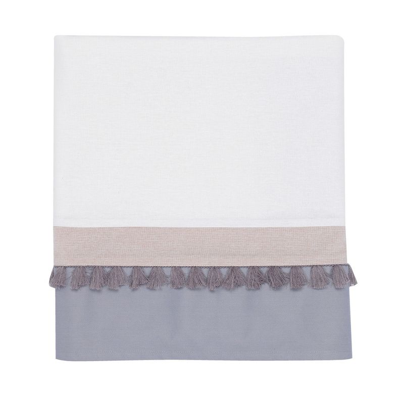 Lambs & Ivy Linen Safari 4-Piece Taupe/Gray Baby Crib Bedding Set