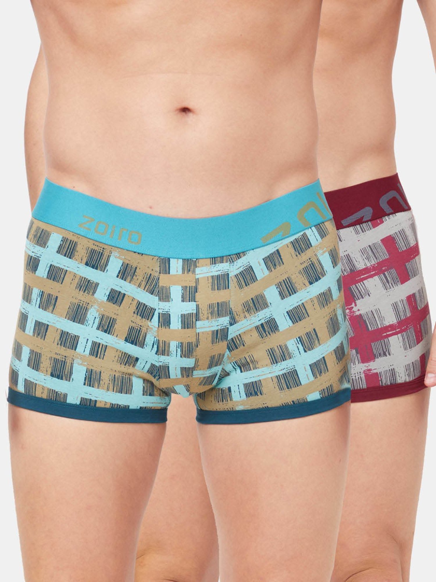 Zoiro Nine Iron & Atlantic Deep Regular Fit Printed Trunks - Pack Of 2