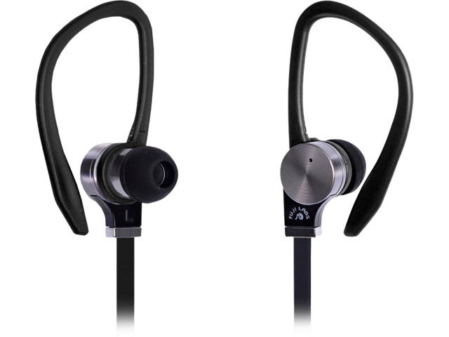 Fuji Labs Black AUFJ-SQWTS306BK Sonique SQ306 Premium Titanium In-Ear Headphones with In-line Mic