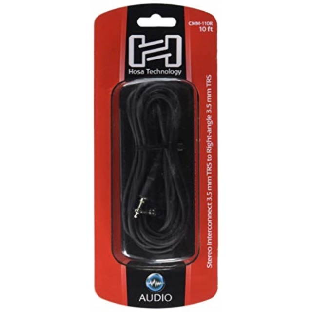 Hosa CMM-110R Cable 3.5MM TRS - 3.5MM TRS RA 10 Feet