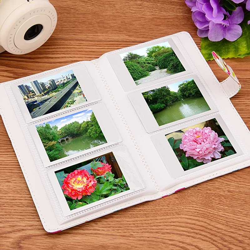 Wallet PU Leather Photo Album Compatible with Fujifilm Instax Mini 11 9 8 90 8+ 26 7s Instant Camera Film, Polaroid Snap Zip Z2300 PIC-300 Film (Desserts)