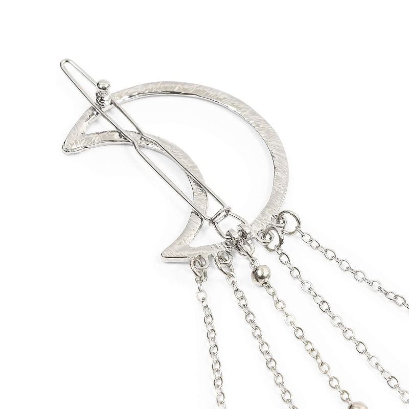 Glamlily 8-Pack Moon & Star Hair Clips, Gold & Silver Barrette Pins