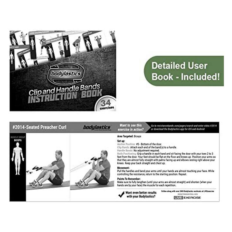 Bodylastics BLSET10 High Quality 14 Piece Full Body Exercise Equipment Warrior Set with Anti Snap Weight Resistance Bands, Handles, and Anchors