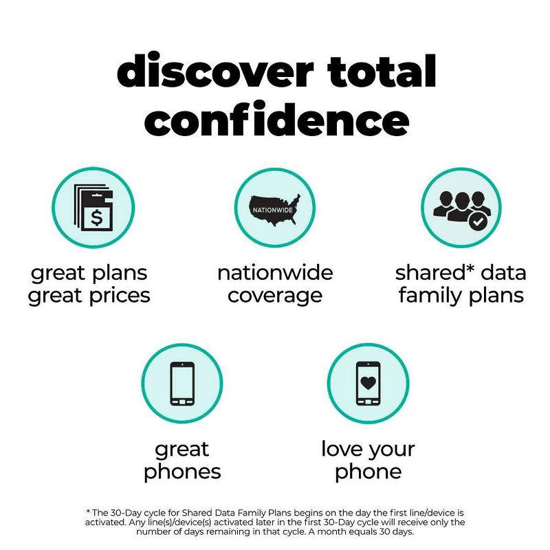 Total Wireless Prepaid Smartphone A1 CDMA (16GB) - Black