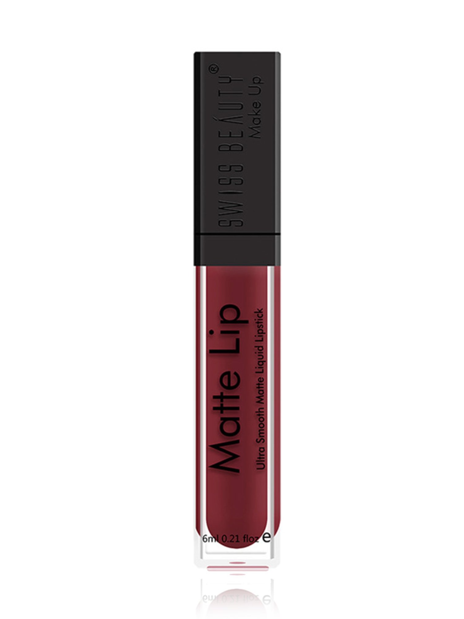 SWISS BEAUTY Ultra Smooth Matte Liquid Lipstick Wine Red - 6 ml