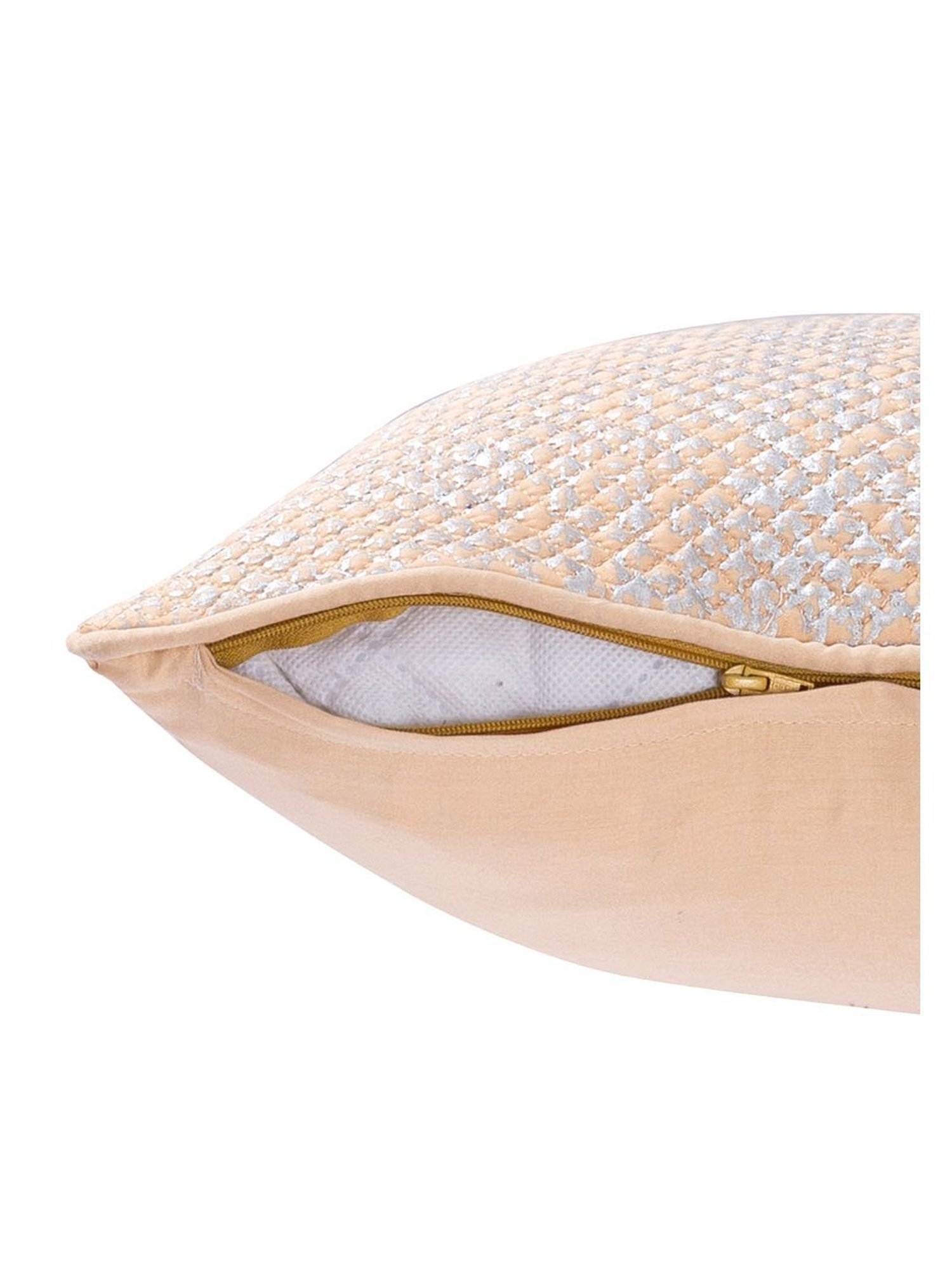 Maspar Printed Peach Cotton Vintage Nostalgic Attire Vint Flow Cushion Cover